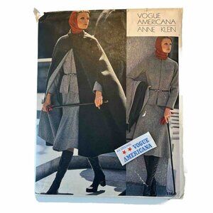 Vogue 1160 Anne Klein Long Cape Jacket Skirt Size 10 Bust 32.5 FF Label Incl